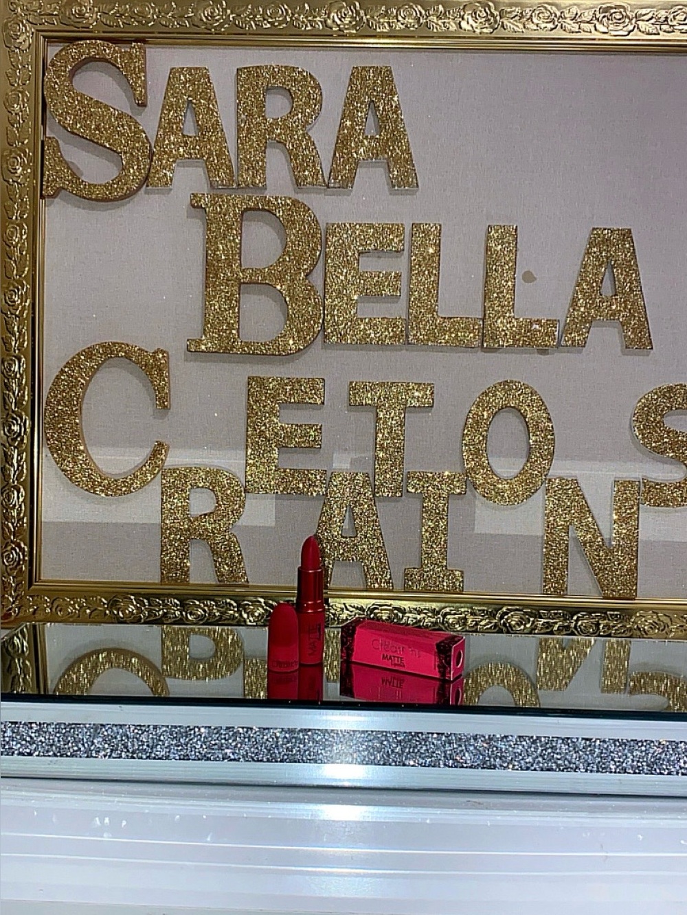 Beauty Creations Red Lipstick with Gold Accents #2